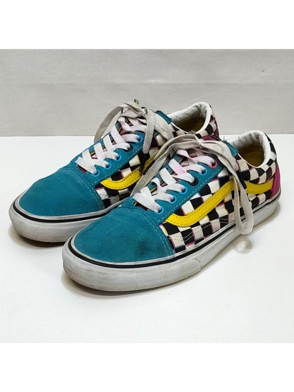 Vans Old Skool "Crazy Checks" Skateboarding Sneakers 721454 Men’s 6.5 Women’s 8